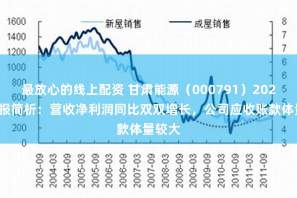 最放心的线上配资 甘肃能源（000791）2024年中报简析：营收净利润同比双双增长，公司应收账款体量较大