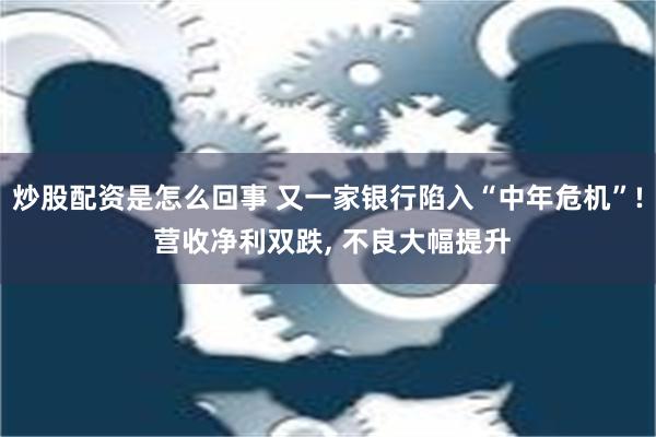 炒股配资是怎么回事 又一家银行陷入“中年危机”! 营收净利双跌, 不良大幅提升